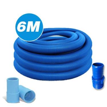 Imagem de Mangueira Flexível Flutuante Para Limpeza Piscinas 6M Com Ponteiras e 
