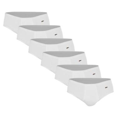 Imagem de Kit 6 Cuecas Zorba Slip Light com Abertura Algodão 172 Branco - P, Bra