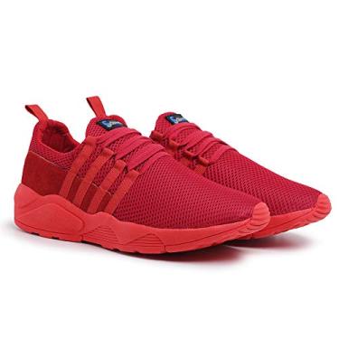 Imagem de Tênis Feminino Academia Esportivo Essencial Leve Confortável (Vermelho, BR, Adulto, Numérico, 38)