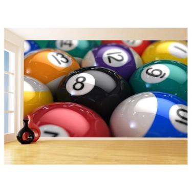 Imagem de Papel De Parede 3D Salão De Jogos Bilhar Sinuca 3,5M Jcs23 - Você Deco