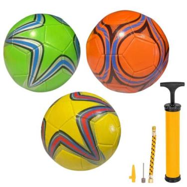 Imagem de Kit Bola De Futebol Campo Society Futsal Esporte Jogo Campeonato Time 