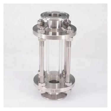 Imagem de Tubo de ajuste OD 25 mm Tri Clamp 3.8 cm 304 Vidro de visão de fluxo de encaixe de aço inoxidável para fermentação caseira