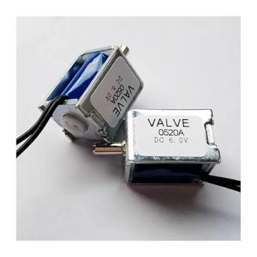 Imagem de Válvula Solenoide Normalmente Aberta N/O DC 6V 70mA Válvula de Ventilação Eletromagnética de Ar Gás