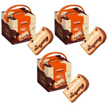 Imagem de Panetone Gato Mia Duo Trufado 670g cada Kit 3 unidades Brasil Cacau