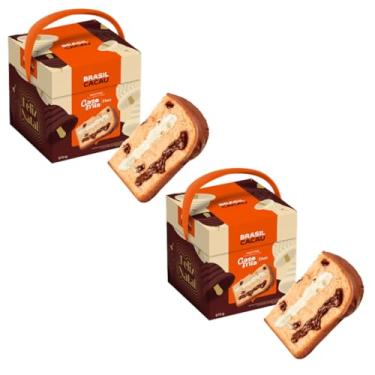 Imagem de Panetone Gato Mia Duo Trufado 670g cada Kit 2 unidades Brasil Cacau