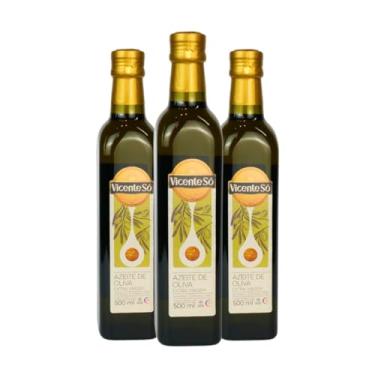 Imagem de Kit com 3 Azeites de Oliva Extra Virgem Vicente Só 500ml