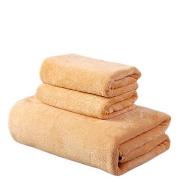 Imagem de Yalych Conjunto de toalhas de 3 peças, toalha de salão de beleza/toalha de microfibra/super absorvente/ultra macio/multiuso para uso como toalha de banho fitness, toalha de salão de beleza. - Conjunto