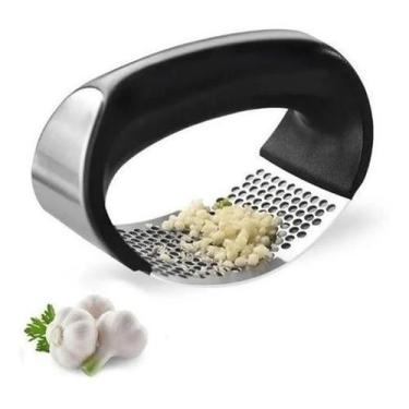 Imagem de Espremedor De Alho Inox Fácil E Prático Amassador Triturar - Mrvendas