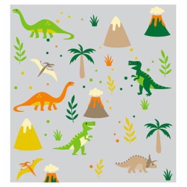 Imagem de Papel De Parede Adesivo Dinossauros Colorido 300X52Cm - Lcg Eletro