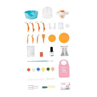 Imagem de shamjina Kit de roda de cerâmica infantil, faça você mesmo, escultura em, artesanato, brinquedos, pequena máquina de roda de para meninos de