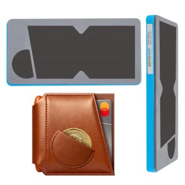 Imagem de SUPERDANT Porta-cartões multifuncional, de couro, moedas, caneta, cortador de madeira, moldes de corte de couro, faça você mesmo, artesanato, couro, para homens e mulheres, fabricação de couro para