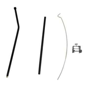 Imagem de oshhni Suporte de mesa para luz suspensa, suporte portátil dobrável para lanterna, ideal para atividades ao ar livre e piqueniques, Seção Preta 2