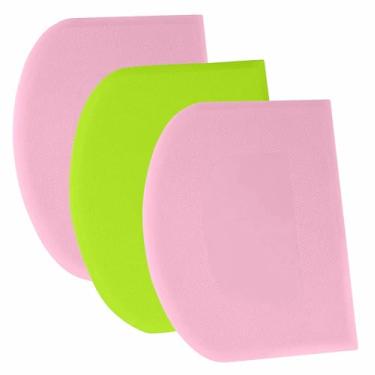 Imagem de SURDOCA Raspador de massa raspador de bancada - Raspador de tigela flexível de plástico 3P 27 x 17 cm, raspador de bolo com bordas afiadas e ângulos. Ferramentas de decoração de assadeiras