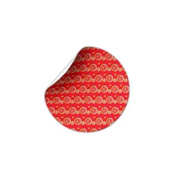 Imagem de Autocolantes Adesivos Redondos 25 Unidades Bicicletas de Circo para Festa de Ano Novo - Tamanho 50x50cm