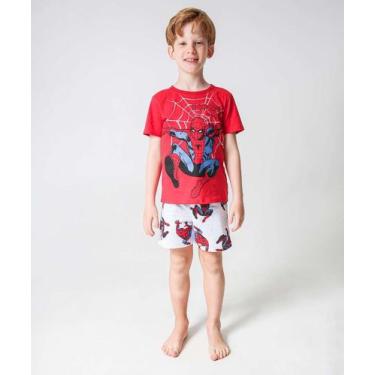 Imagem de Pijama Infantil Homem Aranha Marvel Tam 4 a 12 Vermelh-47043, Vermelho