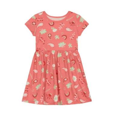 Imagem de Vestido infantil menina arco-íris Brandili -Rosa, 4, Rosa