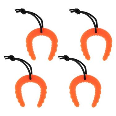 Imagem de ElevateTech 4 peças de batente de porta de socorrista, batente de porta de borracha para policial, bombeiro, emergência, serviços médicos, acessórios (4 laranjas)