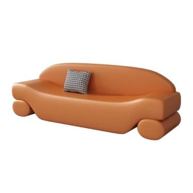 Imagem de Banqueta de cabeceira leve para quarto principal leve para quarto principal, banco de cabeceira para cama, sofá, sala de estar, loja de roupas, banco longo para sofá, banco de cama (laranja, grande)