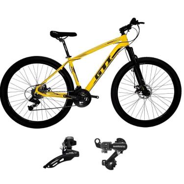 Imagem de Bicicleta Mtb Aro 29 Gti Roma 21v Indexado Freio Mecânico Suspensão 80mm Cambios Shimano-Unissex