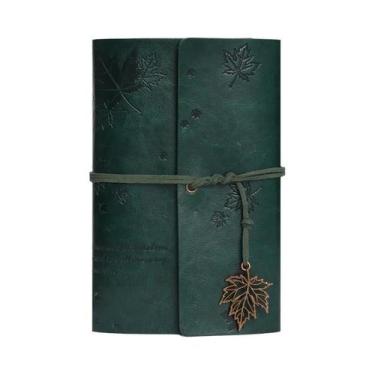 Imagem de Caderno Espiral De Couro Retrô Nostálgico Estilo Floresta Diário De Vi