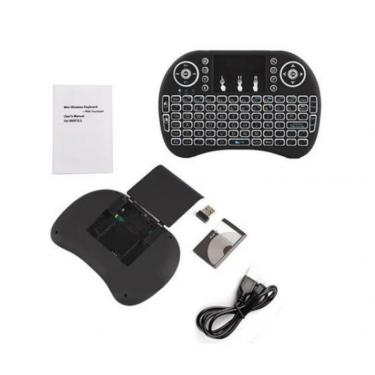 Imagem de Mini Teclado Wireless Keyboard Com Touchpad Com Led Usb