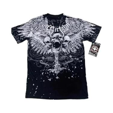 Imagem de Camiseta Masculina De Verão 2025 Com Estampa 3D De Caveira, Casual, Mo