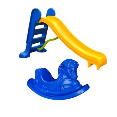 Imagem de Escorregador Médio 3 Degraus Gangorra 1 Lugar Infantil - ROTOPLAY BRIN