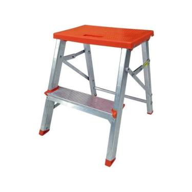 Imagem de Escada banqueta de alumínio 1 degrau + patamar - ESC0070 - Botafogo