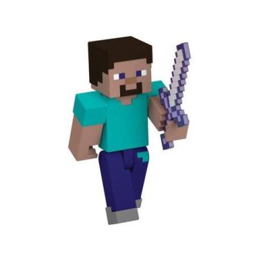 Imagem de Bonecos Minecraft Com Acessórios GTP08 7/11 CM Mattel, Minecraft
