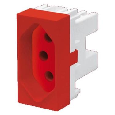 Imagem de Módulo Tomada 2p+t 20a Elegance Vermelha - 2350 - Fame Tomada 2p+t 20a