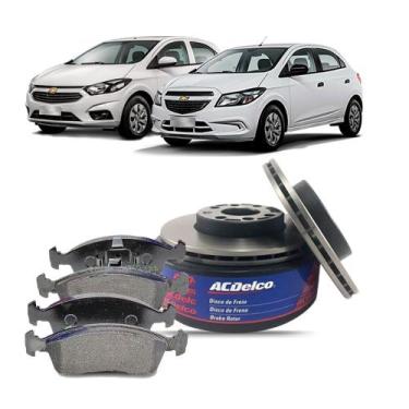 Imagem de Kit Disco De Freio Dianteiro Pastilha Acdelco Onix 1.0 8v Flex,1.4 Fle
