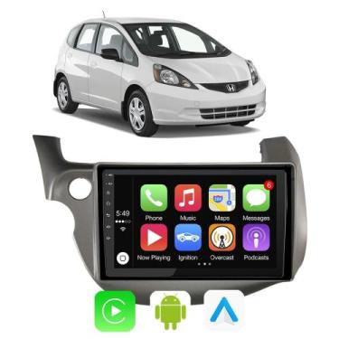 Imagem de Kit Central Multimidia Android Auto Honda Fit 2009 2010 2011 2012 2013