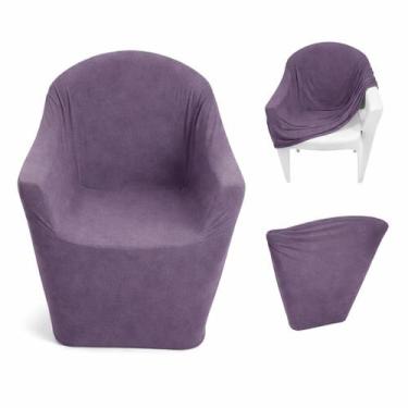 Imagem de Capa Cadeira De Plástico modelo com braço em malha premium - TATY CAPA