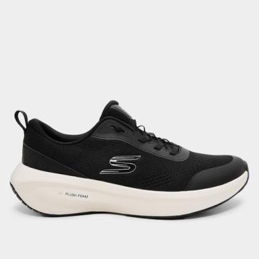 Imagem de Tênis Skechers Skechers Plush Foam Feminino, Preto, Branco, 36