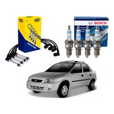 Imagem de Kit Vela Cabo Marelli Corsa Classic 1.0 Flex 2005 A 2010 - Bosch