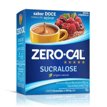 Imagem de Adoçante em Pó Zero Cal Sucralose com 50 sachês 0,6g - Zero-Cal