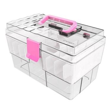 Imagem de Maleta Organizadora Crippa Multiuso Maquiagem Acessórios para Cosméticos Esmaltes e Objetos Pessoais