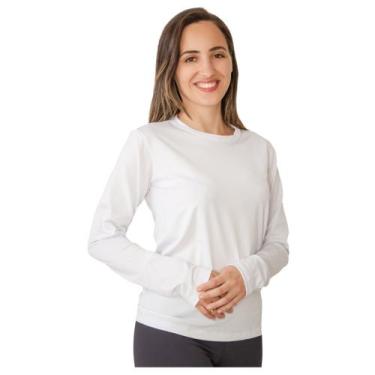 Imagem de Blusa Proteção Solar Feminina Praia Manga Longa Camiseta UV Térmica Se