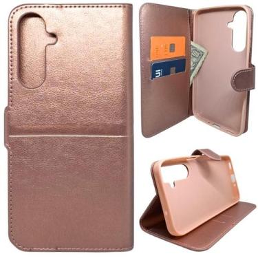 Imagem de Capa Carteira para Samsung M35 5G (Tela de 6.6) Capinha Case Cor:Rose 