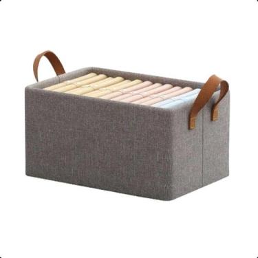 Imagem de Caixa Organizadora com Alça para Guarda Roupas Tecido Cation - NeoBlue