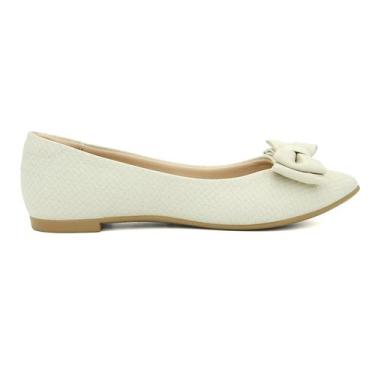 Imagem de Sapato Moleca Original Sapatilha Baixa Laço Feminino 88, 36, Off, Whit