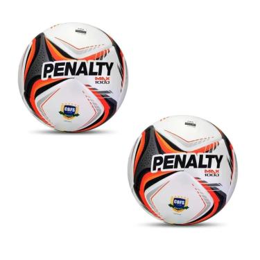 Imagem de Kit 2 Bola de Futsal Max 1000 XXVI Oficial Cbfs Selo Fifa Quality Pro Branco+chubo Penalty