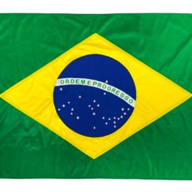 Imagem de Bandeira Brasil Copa do Mundo sem Haste 90x130cm Tecido Verde para Fachadas e Eventos