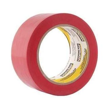 Imagem de Fita de Demarcação Vermelha 48mm x 30m Vonder, Vermelha