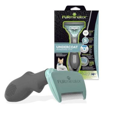Imagem de FURminator Ferramenta de remoção de pelos para gatos pequenos de pelo curto com menos de 4,5 kg