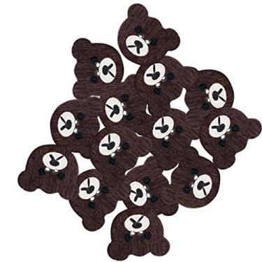 Imagem de NC 50 Pc Brown Bear Botons Botão de Madeira DIY Artesanato Ornamento de Scrapbooking
