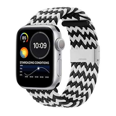 Imagem de Pulseiras Bandiction para Apple Watch de 44 mm, 40 mm, 38 mm, 42 mm, 41 mm, 45 mm, 49 mm, loop solo trançadas, esportivas, unissex e ajustáveis para iWatch Ultra SE séries 8/7/6/5/4/3/2/1