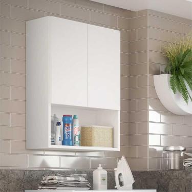 Imagem de Armário Lavanderia com 2 Portas Multimóveis Branco