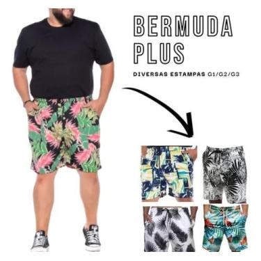 Imagem de Calção De Praia Short Masculino Plus Size Bermuda Estilosa - Wild