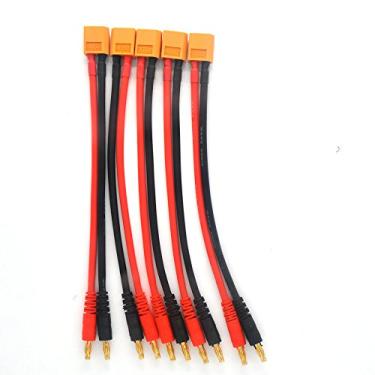 Imagem de Padarsey Pacote com 5 conectores adaptadores XT60 para plugue banana de 4,0 mm para plugue de bateria RC helicóptero quadricóptero XT60 Lipo carga 12 AWG